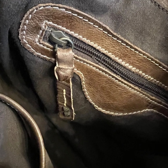 BED STU RARE Underwood LEATHER BACKPACK BAG Drawstring EUC Brown GORGEOUS! - Picture 6 of 13